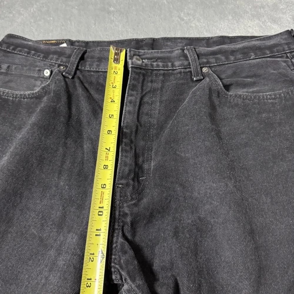 Levis 505‎ Jeans Mens 40x32 (38x29.5) Black Stretch Straight Leg Denim Classic